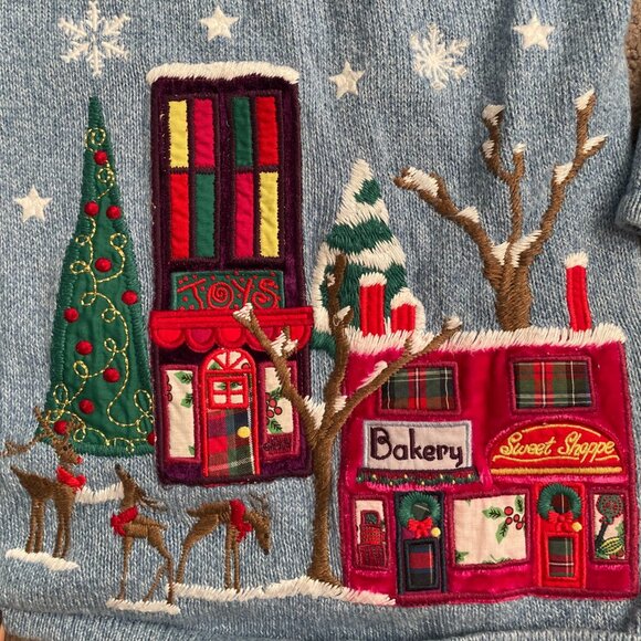 Vintage Liz & Me Holiday Village Sweater - Picture 5 of 6